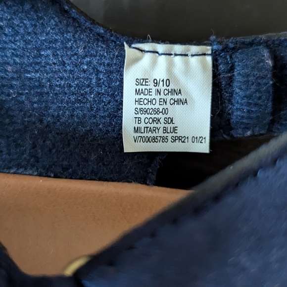 Like New GAP Navy Blue Cork Sandals Sz 9/10T - Picture 10 of 11